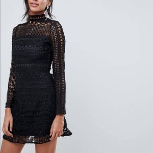 Asos black lace dress